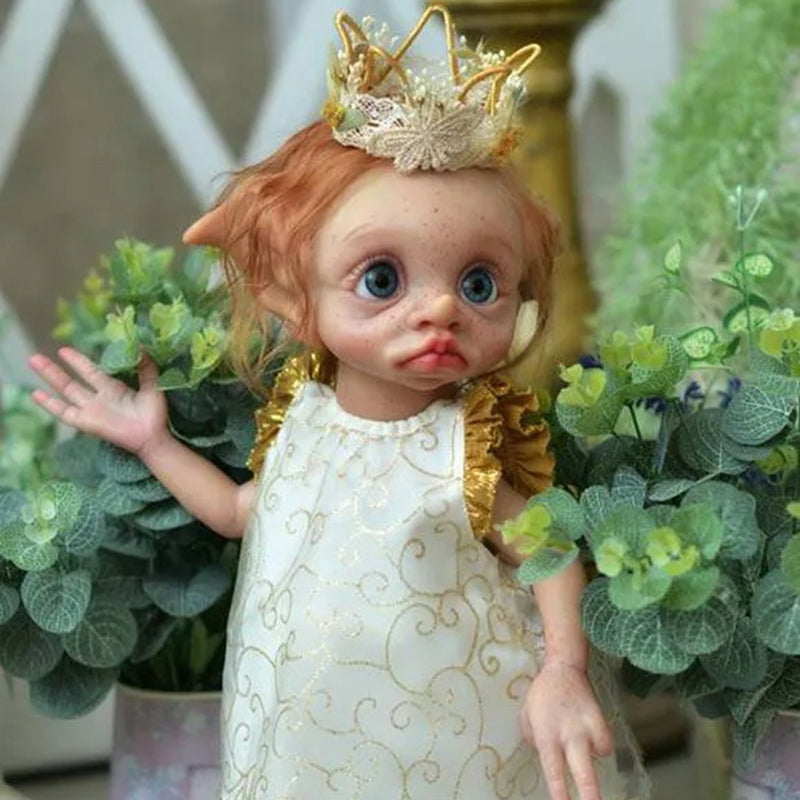 35 cm 14 Zoll Reborn Puppen Mädchen Elfen mit offenen Augen
