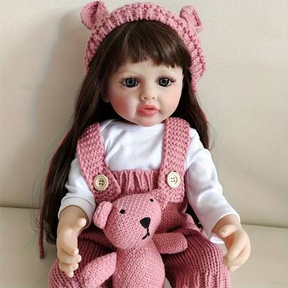 22 Zoll Reborn Puppen Mädchen Cheryl mit langen Haaren
