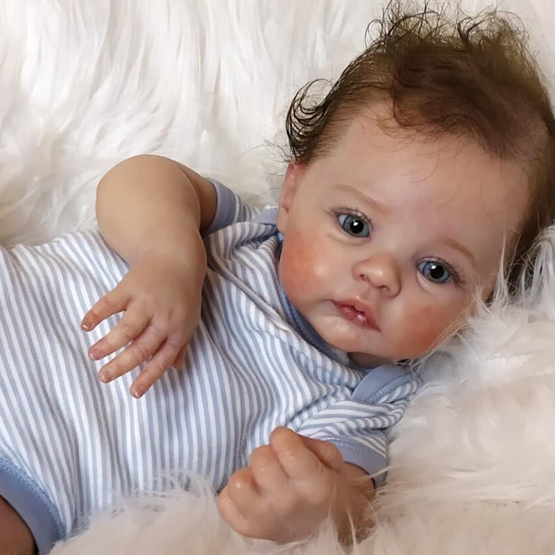 19 Zoll Reborn Puppen mit offenen Augen für Jungen/Mädchen-Wiese