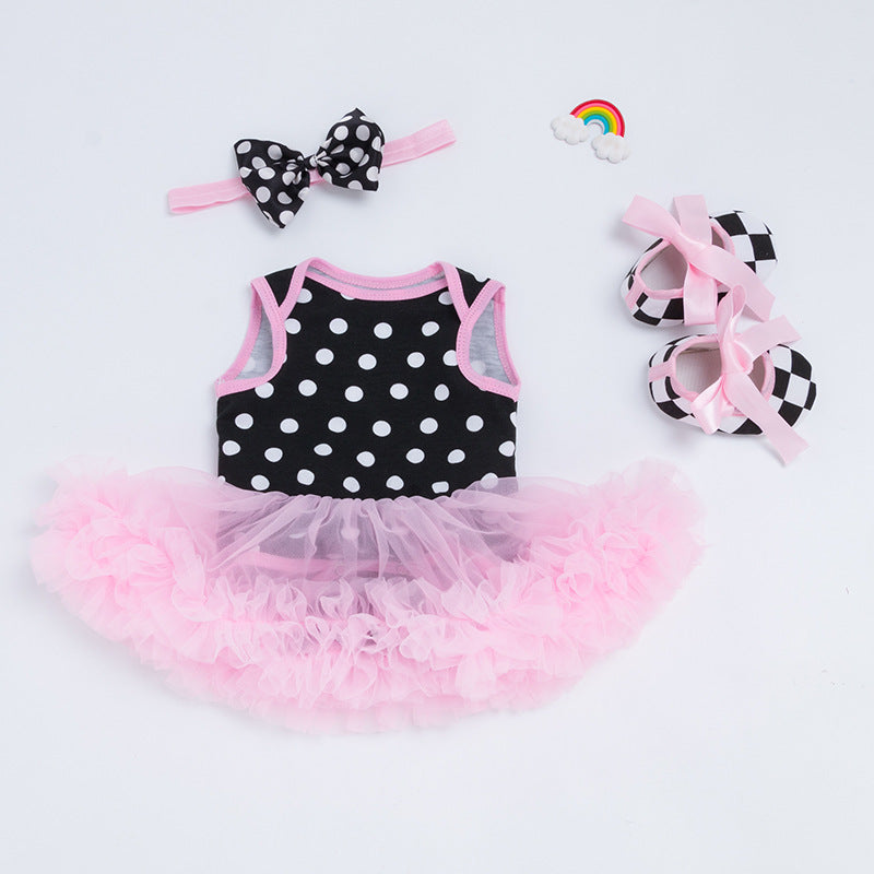 3-teiliges Kleiderset für 50–55 cm Reborn Puppen, stilvolle ärmellose Schuhe