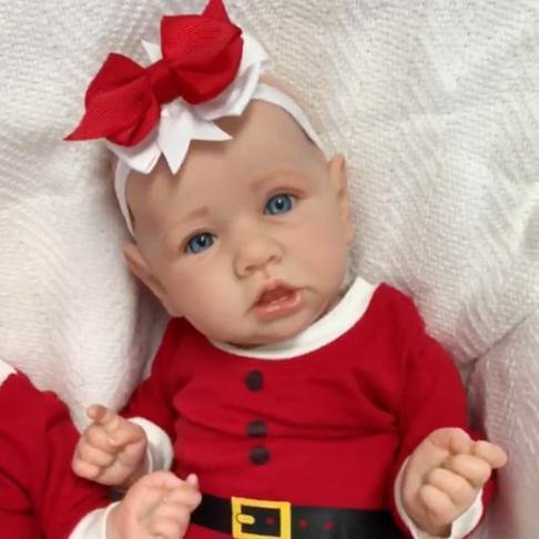 22 Zoll offene Augen Weihnachten Reborn Puppe Mädchen-Saskia