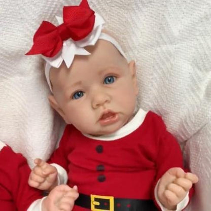 22 Zoll offene Augen Weihnachten Reborn Puppe Mädchen-Saskia
