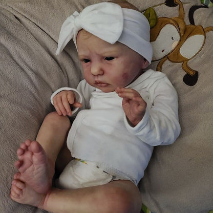 19 Zoll lebensechte Marjorie Augen Geöffnet Reborn Puppe Mädchen-Ellie-Sue