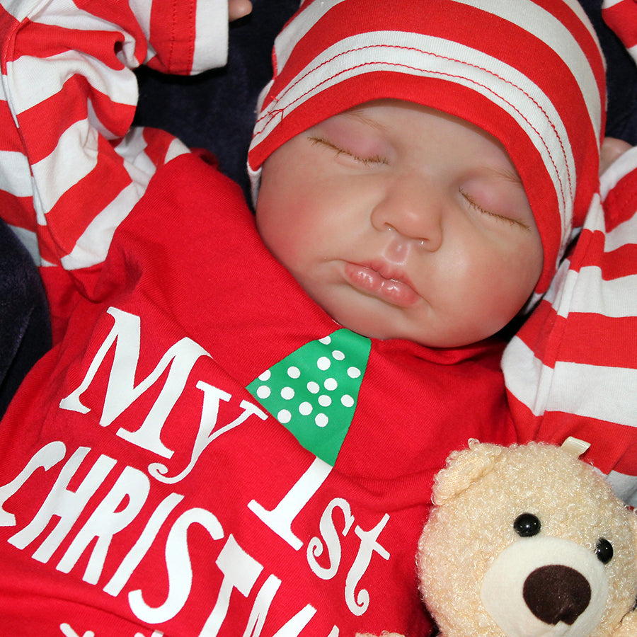 20 Zoll geschlossene Augen Weihnachten Reborn Baby Mädchen/Junge-Loulou
