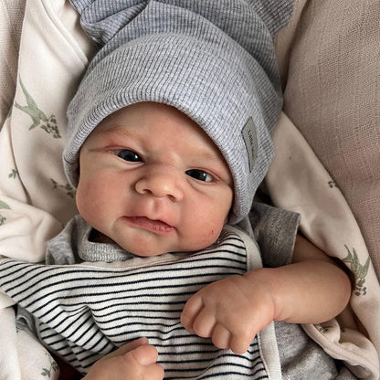 19 Zoll Öffne deine Augen Agatha Reborn Puppen Junge-Elijah