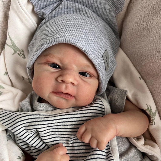 19 Zoll Öffne deine Augen Agatha Reborn Puppen Junge-Elijah