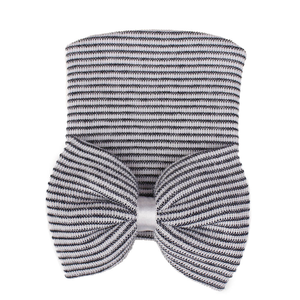 Niedliche Schleife Knoten gestrickte Pullover Baby Mütze