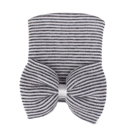 Niedliche Schleife Knoten gestrickte Pullover Baby Mütze