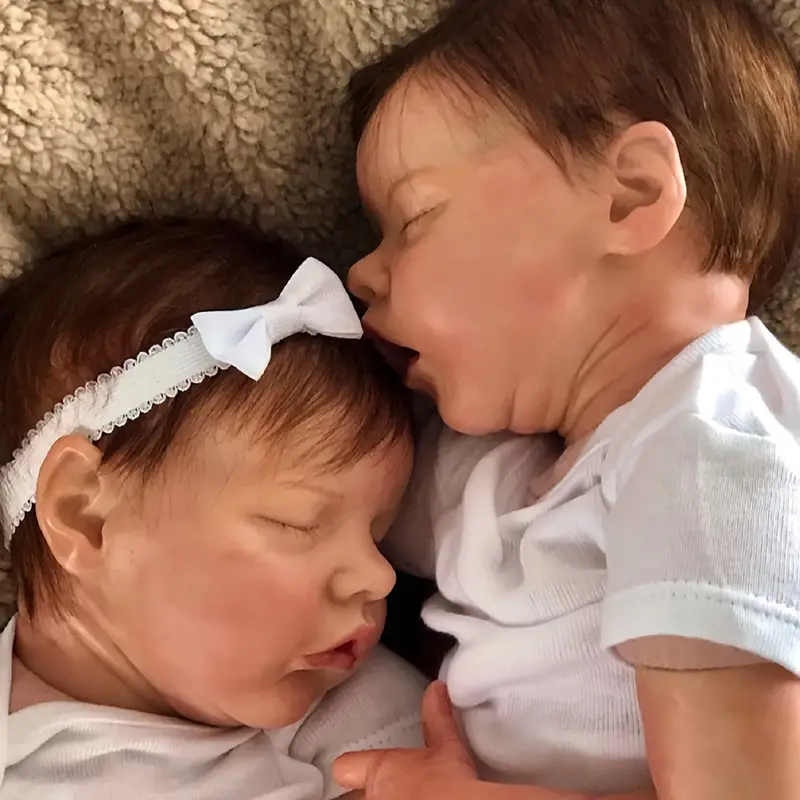 17 Zoll 43 cm Sweet Sleep Reborn Zwillingsschwester Mandy und Martina