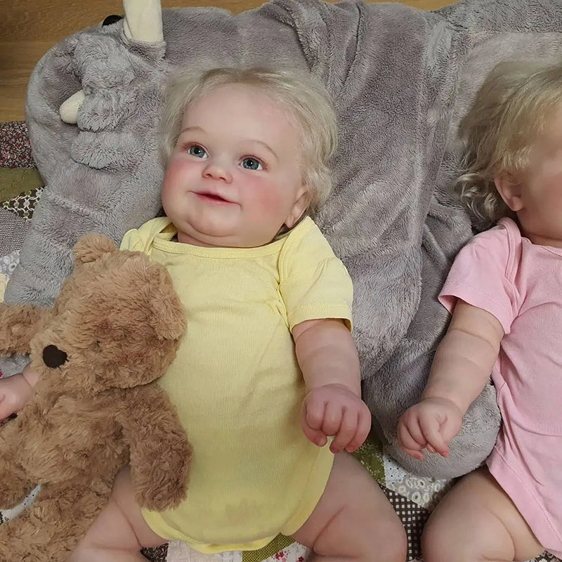 20 Zoll lebensechte Amelia und Marvin Reborn Zwillingspuppen mit offenen Augen