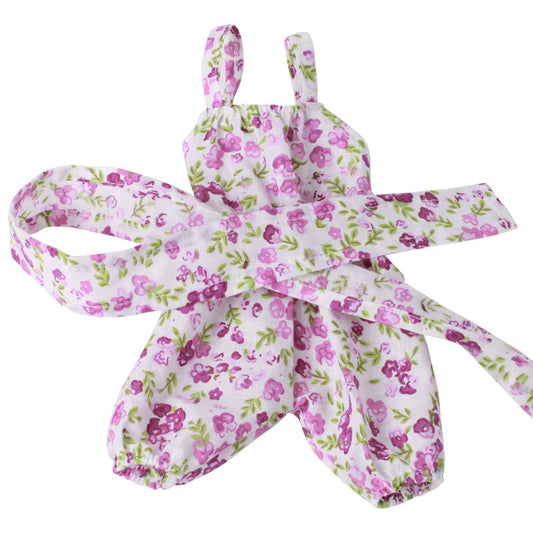 Wunderschönes zweiteiliges Strampler-Set mit Blumenmuster für 30 cm Puppen