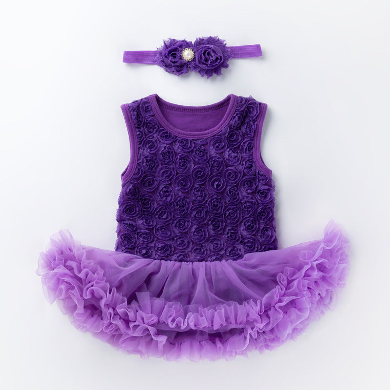 22-23 Zoll rosa schräges Reborn Puppenkleid