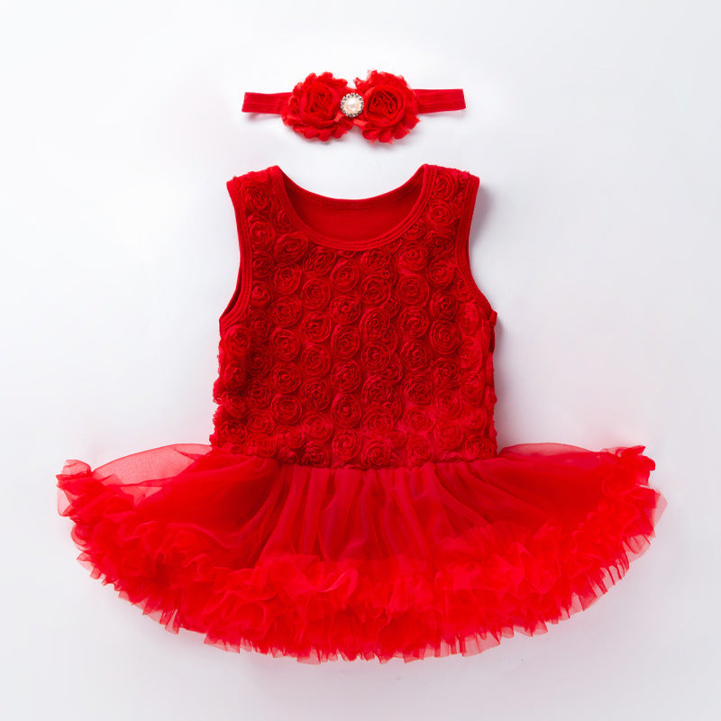 22-23 Zoll rosa schräges Reborn Puppenkleid