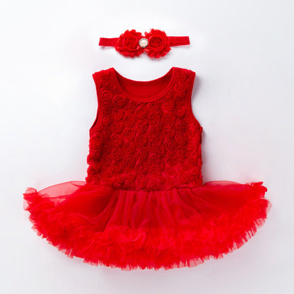 22-23 Zoll rosa schräges Reborn Puppenkleid