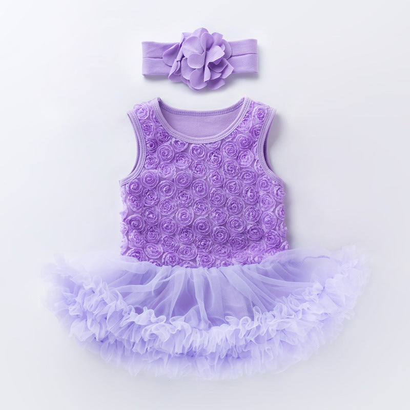 22-23 Zoll rosa schräges Reborn Puppenkleid
