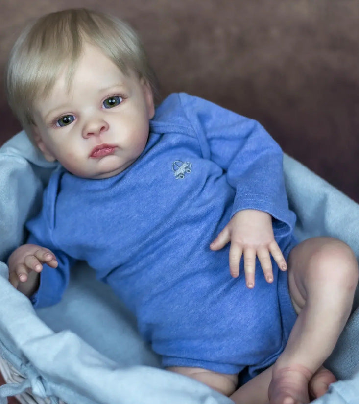 22 Zoll Reborn Oskar-Puppen mit blauen Augen