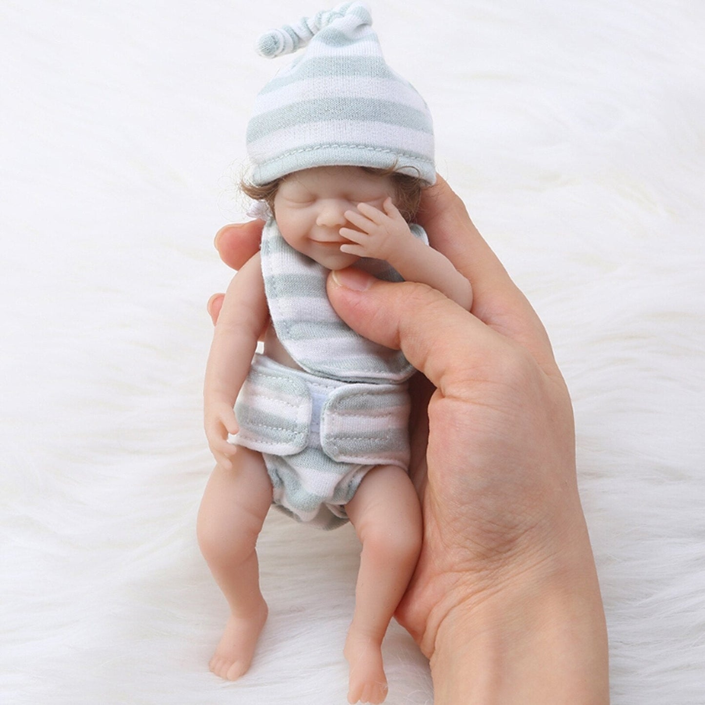 6 Zoll 15cm Lächeln Mini-Rebornpuppe April