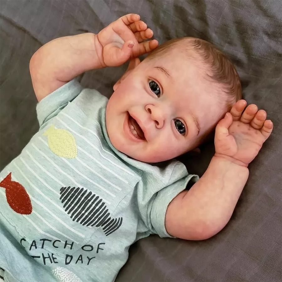 24 Zoll lebensechte Malcolm Reborn Puppen mit bemaltem Haar