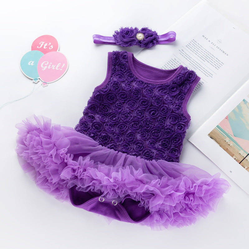 22-23 Zoll rosa schräges Reborn Puppenkleid