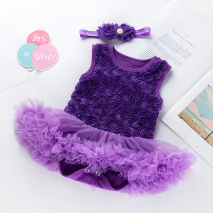 22-23 Zoll rosa schräges Reborn Puppenkleid