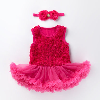 22-23 Zoll rosa schräges Reborn Puppenkleid
