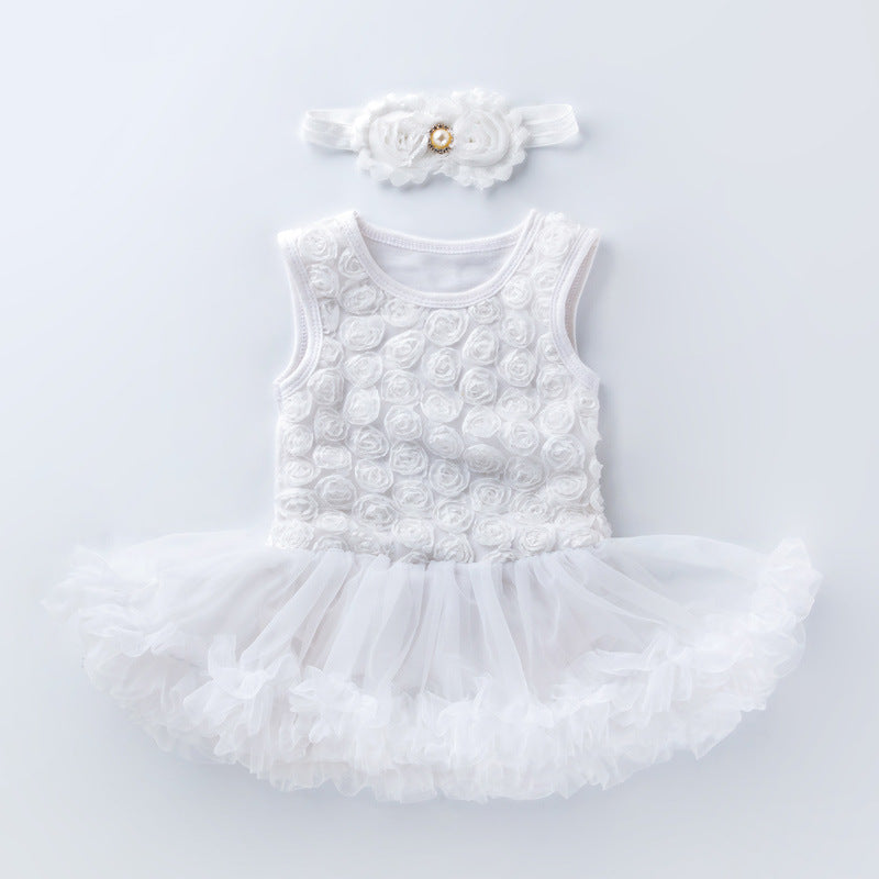 22-23 Zoll rosa schräges Reborn Puppenkleid