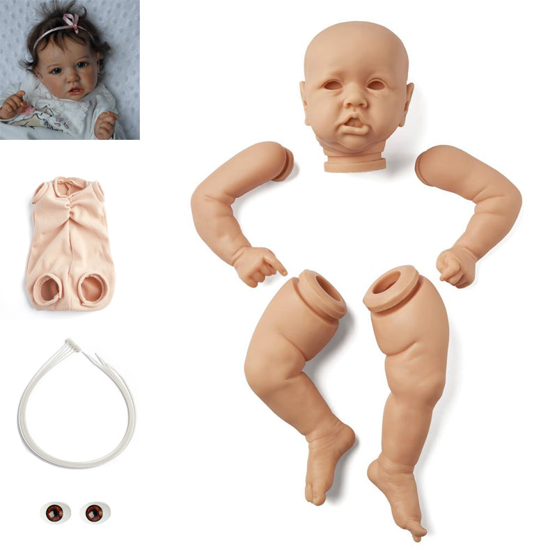 22 Zoll Saskia Offene Augen DIY Unlackiertes Reborn Puppe Kit