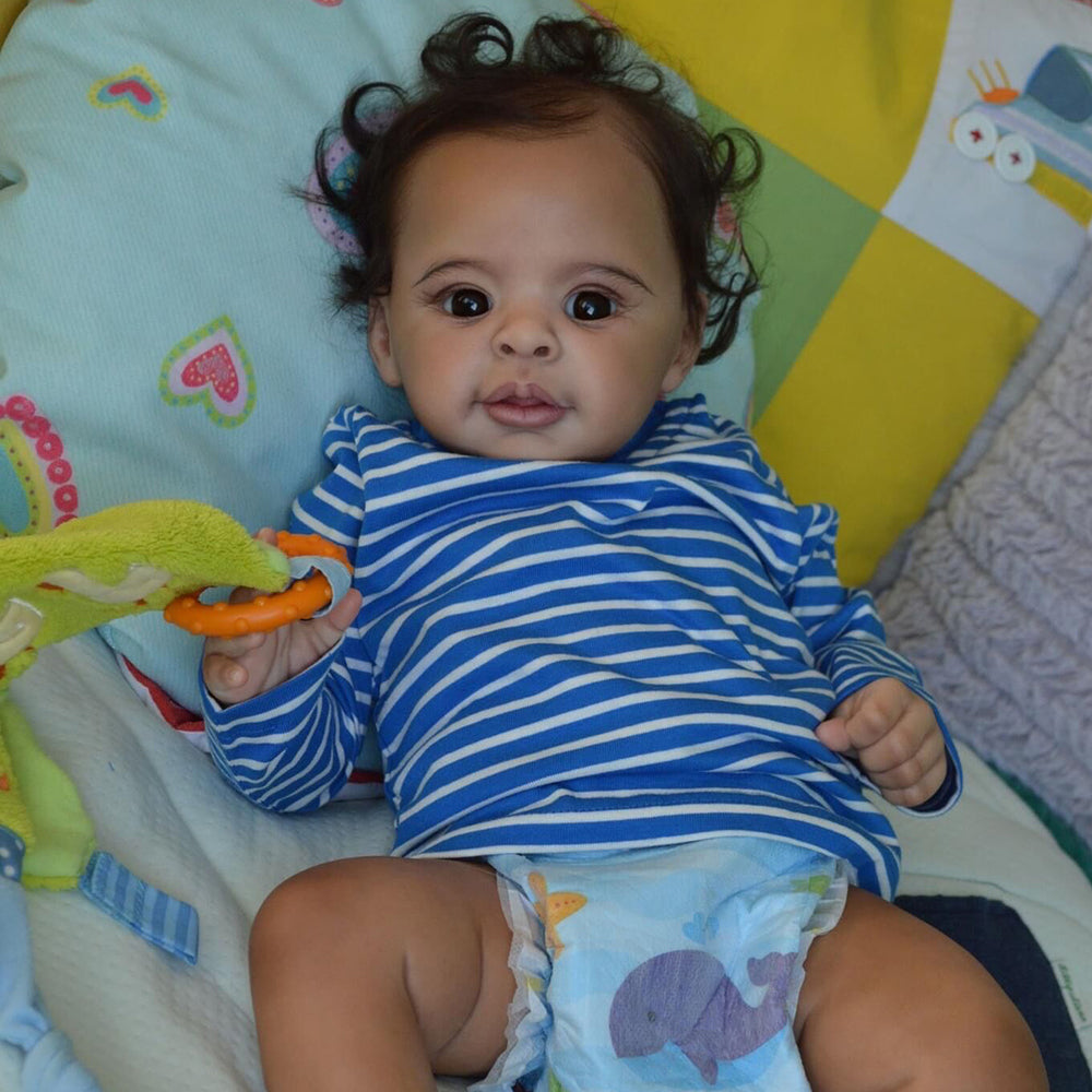 21 Zoll Rebornpuppen Jungen mit dunkler Haut - Anthony