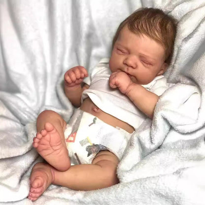19 Zoll realistische Ian Geschlossene Augen Reborn Puppen-Pascale