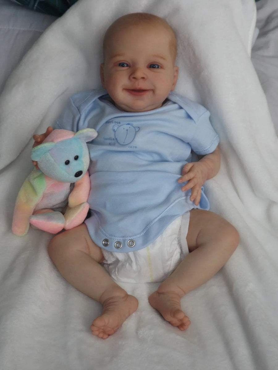 19 Zoll offene Augen Lächeln Reborn Puppe-Sebastian