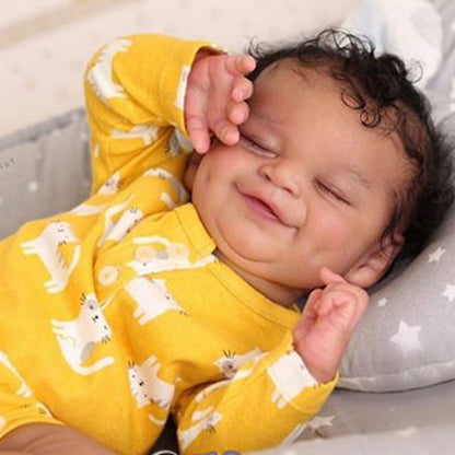 19 Zoll unbemaltes Cecilia Reborn Puppen-Set mit geschlossenen Augen