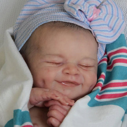 19 Zoll unbemaltes Cecilia Reborn Puppen-Set mit geschlossenen Augen