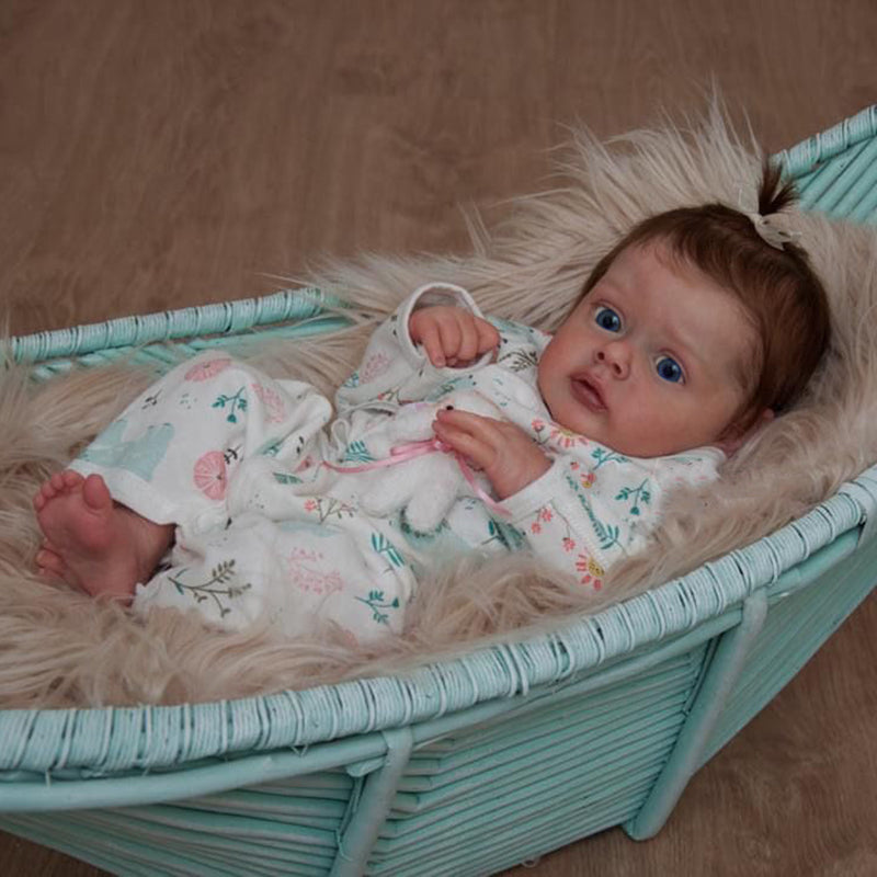 20 Zoll/50 cm Reborn Puppen mit offenen Augen und kurzen Haaren- Chloe