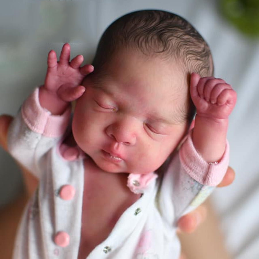Unbemalter 12 Zoll Puppen kit geschlossenen Augen Reborn Luna