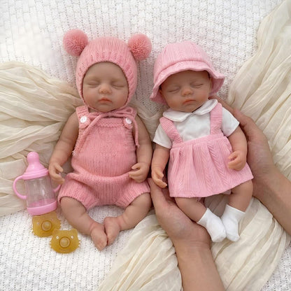 30 cm Irys Reborn Puppe aus Vollsilikon Zwillingsschwestern