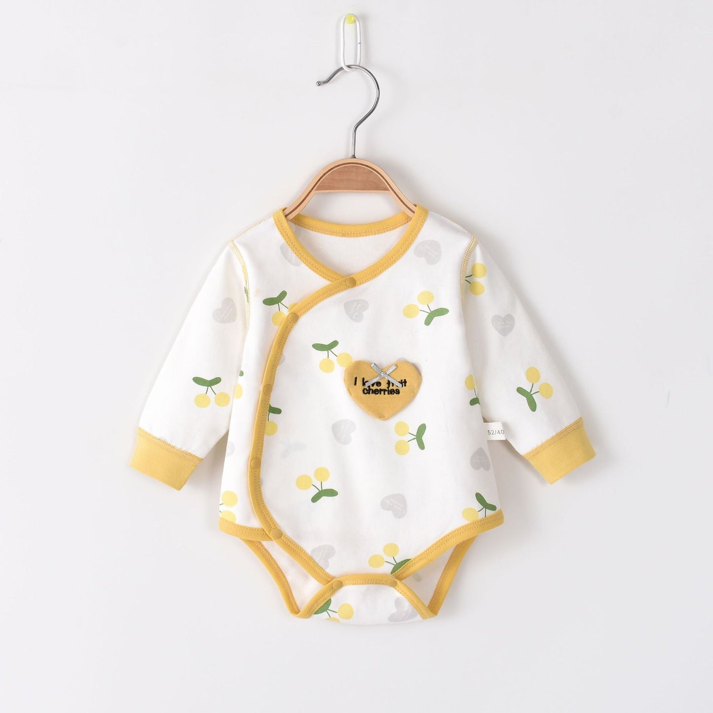 Langärmliger Baumwoll-Vierteljahreszeiten-Body für 53-56 cm Reborn Puppen