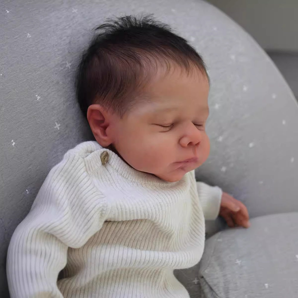20 Zoll/50 cm lila schlafende Reborn Puppen mit kurzen Haaren-Marley