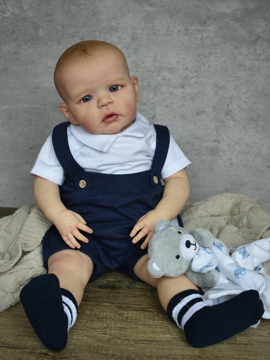24 Zoll Reborn Puppen mit offenen Augen und bemalten Haaren - Sandie