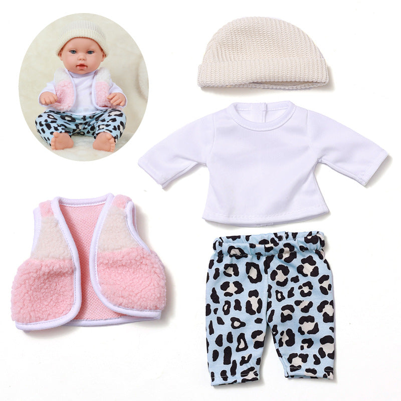 Leoparden-Kleidungsset 4-teilig für 30 cm Reborn Puppen