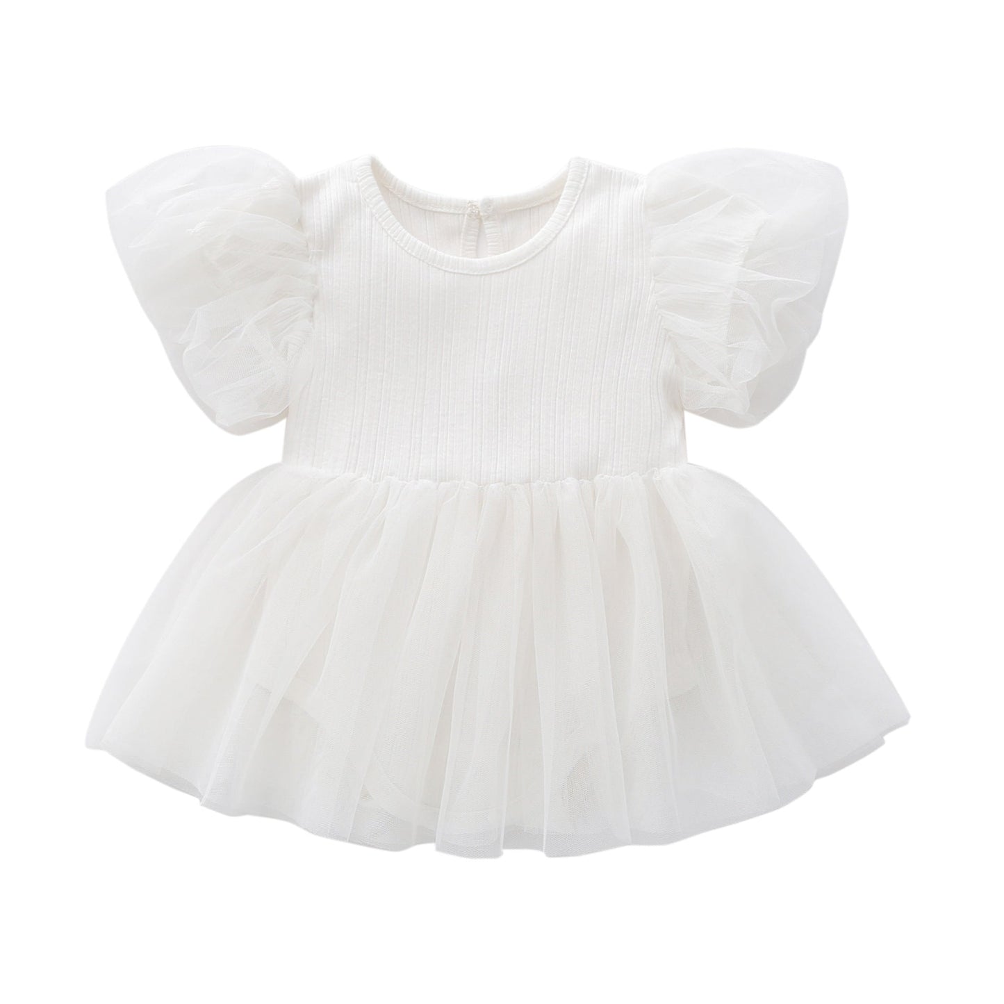 Trägerkleid mit kurzen Ärmeln und passendem Haarband 2-teiliges Set für 22-Zoll-Puppen