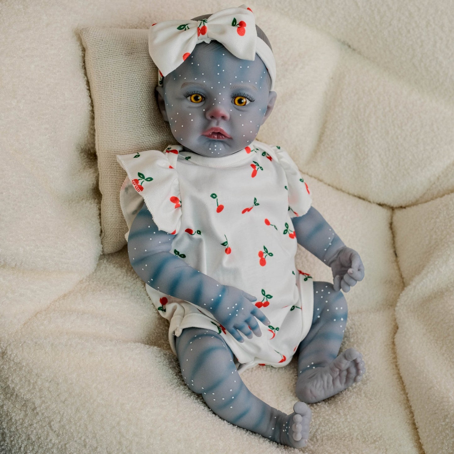 18 Zoll Meadow Reborn Baby Mädchen Avatar mit offenen Augen