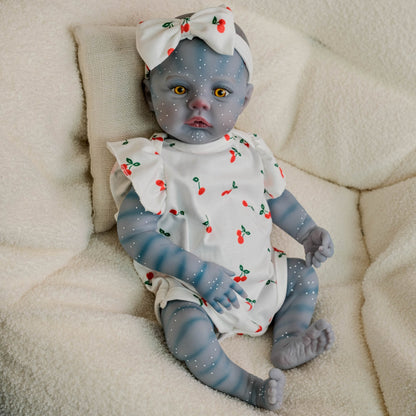 18 Zoll Meadow Reborn Baby Mädchen Avatar mit offenen Augen