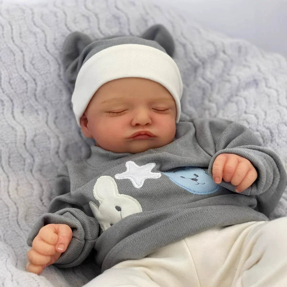 19 Zoll lebensechte geschlossene Augen weicher Körper Reborn Puppe Rosalie