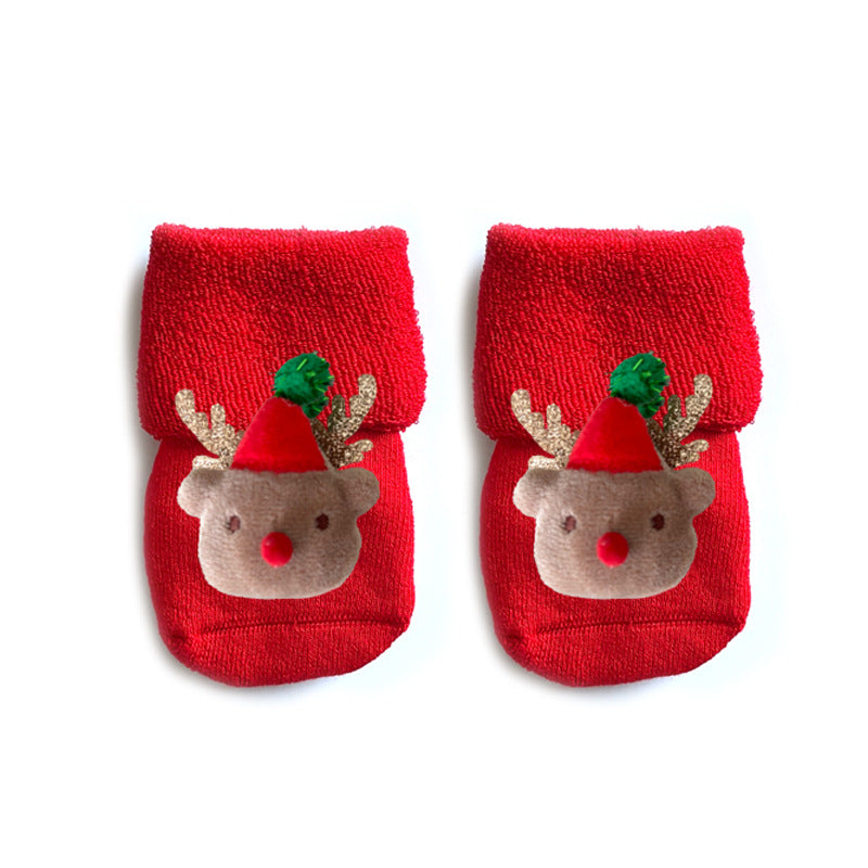 Herbst- und Winter-Baumwoll-Fleece-gefütterte lockere niedliche Puppen-Weihnachtsstrümpfe
