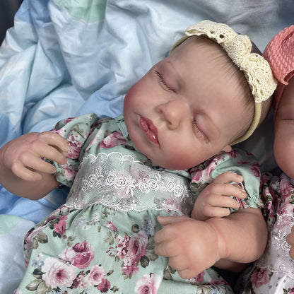 20'' lebensechte Lynn und Alan Reborn Puppen Zwillingsmädchen-Loulou