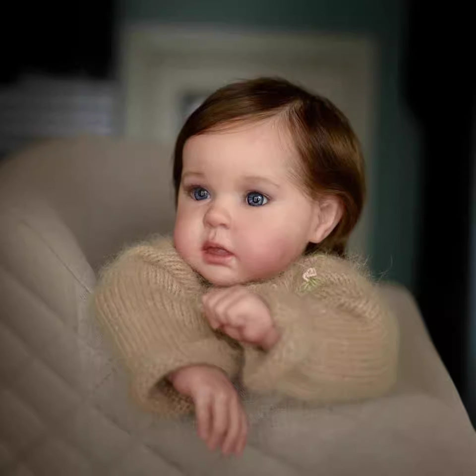 Barbara 19 Zoll Reborn Puppe mit blauen Augen und kurzen Haaren - Ward
