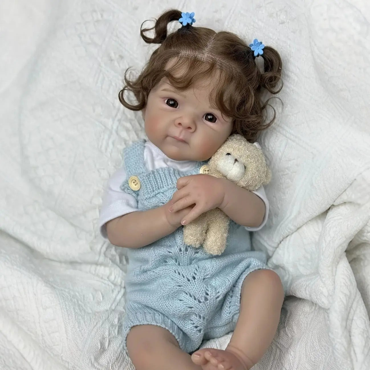 48cm offene Augen weicher Körper kuscheliges Reborn Babypuppe-Bettie