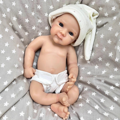 30cm weiche Silikon-Reborn-Puppe mit blauen Augen - Bettie