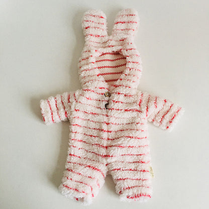 Süße Plüschkleidung mit Hasenohren für 12 Zoll Reborn-Puppe