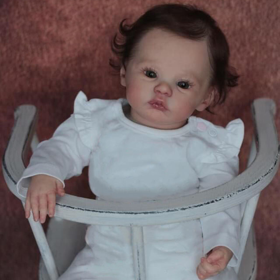 19 Zoll Moore lebensechte offene Augen Reborn Puppe Mädchen-Meadow